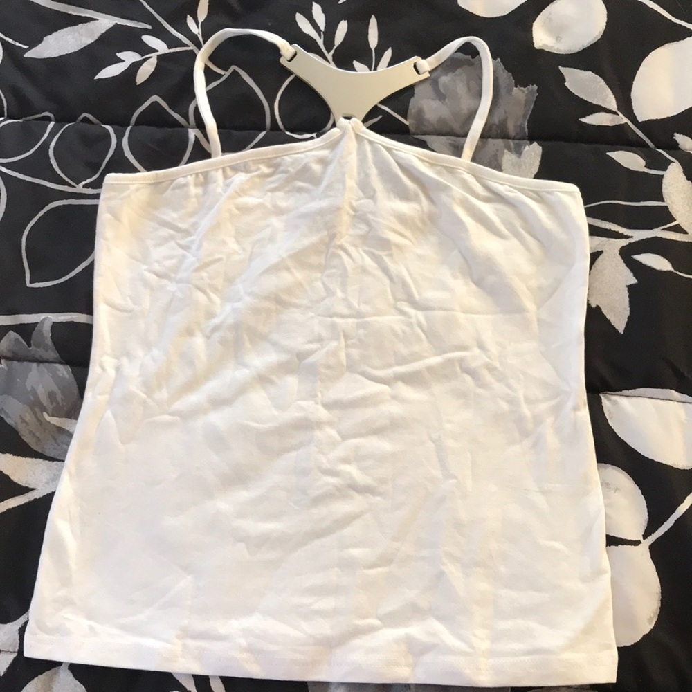 Designed in France white tank top